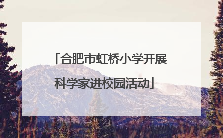 合肥市虹桥小学开展科学家进校园活动