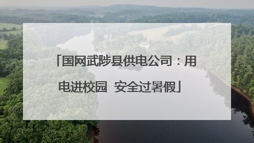 国网武陟县供电公司：用电进校园  安全过暑假