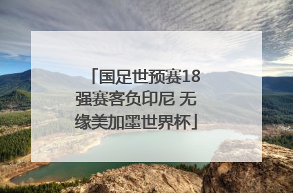 国足世预赛18强赛客负印尼 无缘美加墨世界杯