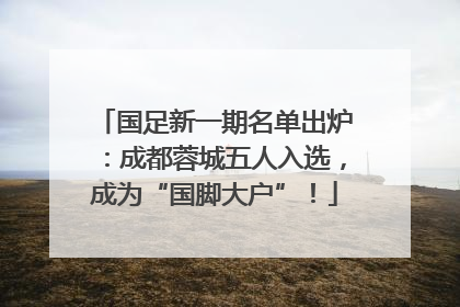 国足新一期名单出炉：成都蓉城五人入选，成为“国脚大户”！