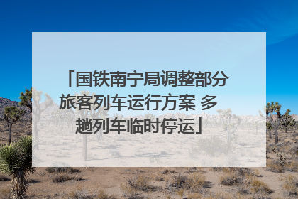 国铁南宁局调整部分旅客列车运行方案 多趟列车临时停运