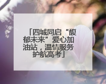 四城同启“馥郁未来”爱心加油站，温情服务护航高考