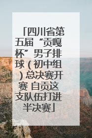 四川省第五届“贡嘎杯”男子排球（初中组）总决赛开赛 自贡这支队伍打进半决赛