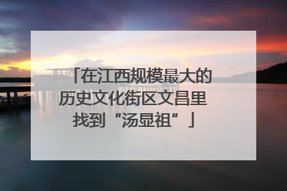 在江西规模最大的历史文化街区文昌里找到“汤显祖”
