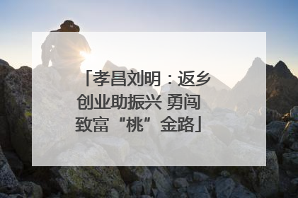 孝昌刘明：返乡创业助振兴 勇闯致富“桃”金路