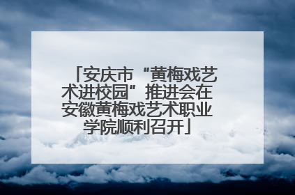 安庆市“黄梅戏艺术进校园”推进会在安徽黄梅戏艺术职业学院顺利召开