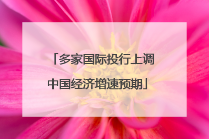 多家国际投行上调中国经济增速预期