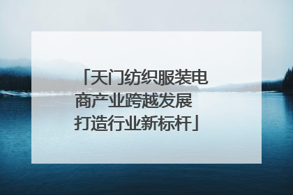 天门纺织服装电商产业跨越发展 打造行业新标杆