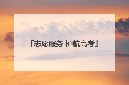 志愿服务 护航高考