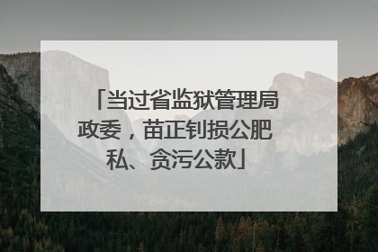 当过省监狱管理局政委，苗正钊损公肥私、贪污公款