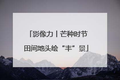 影像力丨芒种时节 田间地头绘“丰”景
