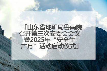 山东省地矿局鲁南院召开第三次安委会会议暨2025年“安全生产月”活动启动仪式
