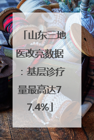 山东三地医改亮数据：基层诊疗量最高达77.4%