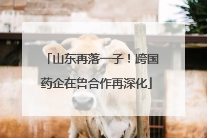山东再落一子！跨国药企在鲁合作再深化