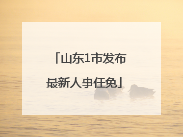 山东1市发布最新人事任免