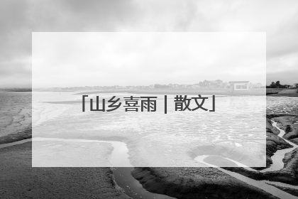 山乡喜雨｜散文