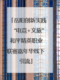 岳阳创新实践“电竞+文旅” 和平精英职业联赛嘉年华线下引流