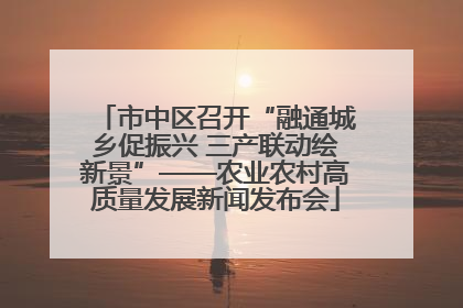 市中区召开“融通城乡促振兴 三产联动绘新景”——农业农村高质量发展新闻发布会