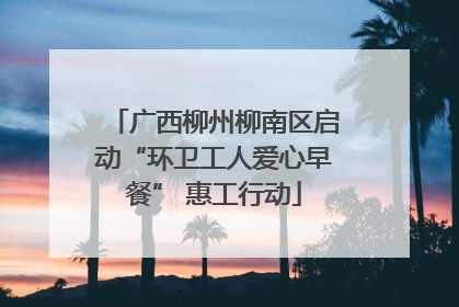 广西柳州柳南区启动“环卫工人爱心早餐” 惠工行动
