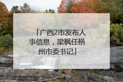 广西2市发布人事信息，梁枫任横州市委书记