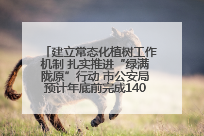 建立常态化植树工作机制 扎实推进“绿满陇原”行动 市公安局预计年底前完成1402亩绿化任务