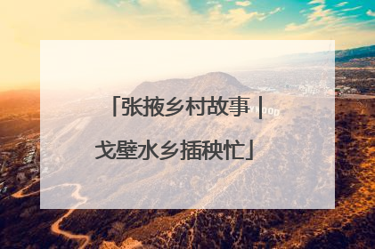 张掖乡村故事｜戈壁水乡插秧忙