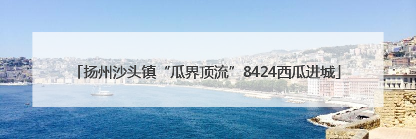 扬州沙头镇“瓜界顶流”8424西瓜进城