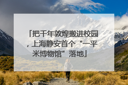 把千年敦煌搬进校园，上海静安首个“一平米博物馆”落地