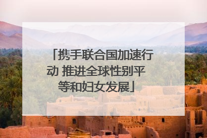 携手联合国加速行动 推进全球性别平等和妇女发展