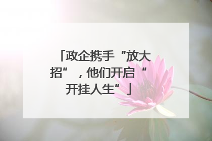 政企携手“放大招”，他们开启“开挂人生”