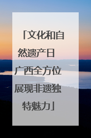 文化和自然遗产日 广西全方位展现非遗独特魅力