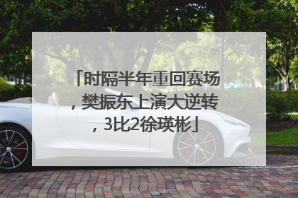 时隔半年重回赛场，樊振东上演大逆转，3比2徐瑛彬