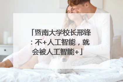 暨南大学校长邢锋：不+人工智能，就会被人工智能+
