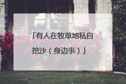 有人在牧草地私自挖沙（身边事）