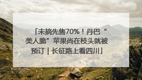 未摘先售70%！丹巴“美人脆”苹果尚在枝头就被预订｜长征路上看四川