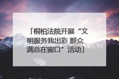 桐柏法院开展“文明服务我出彩 群众满意在窗口”活动