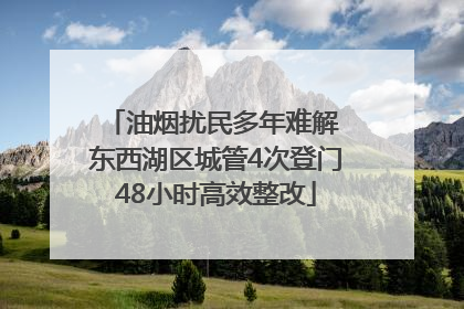 油烟扰民多年难解 东西湖区城管4次登门48小时高效整改