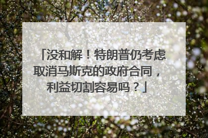 没和解！特朗普仍考虑取消马斯克的政府合同，利益切割容易吗？