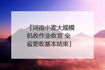 河南小麦大规模机收作业收官 全省麦收基本结束