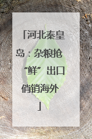 河北秦皇岛：杂粮抢“鲜”出口 俏销海外