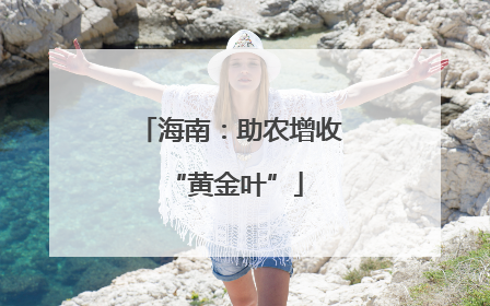 海南：助农增收 “黄金叶”
