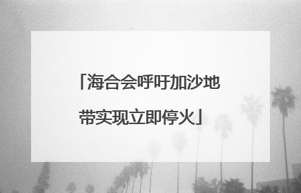 海合会呼吁加沙地带实现立即停火