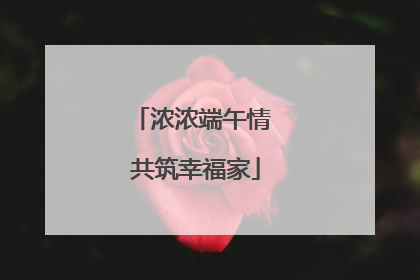 浓浓端午情 共筑幸福家