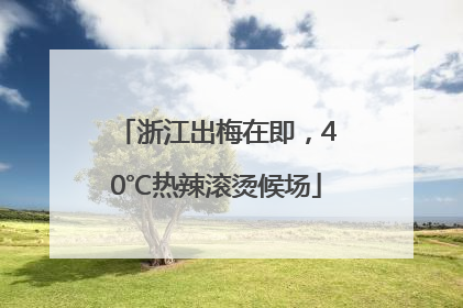 浙江出梅在即，40℃热辣滚烫候场