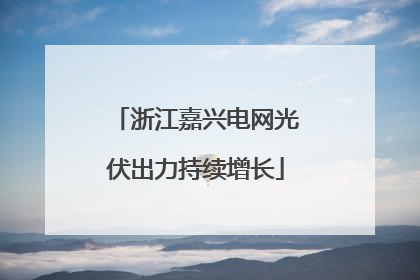 浙江嘉兴电网光伏出力持续增长
