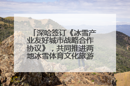 深哈签订《冰雪产业友好城市战略合作协议》，共同推进两地冰雪体育文化旅游高质量发展