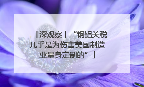 深观察丨“钢铝关税几乎是为伤害美国制造业量身定制的”