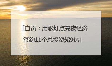 自贡：用彩灯点亮夜经济 签约11个总投资超9亿