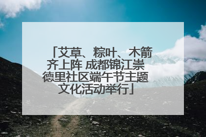 艾草、粽叶、木箭齐上阵 成都锦江崇德里社区端午节主题文化活动举行