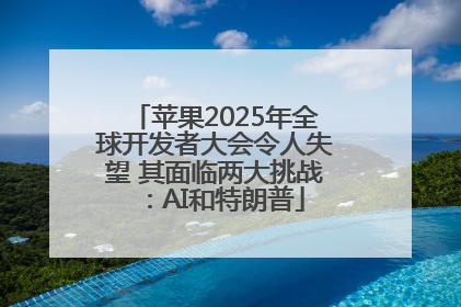 苹果2025年全球开发者大会令人失望 其面临两大挑战：AI和特朗普